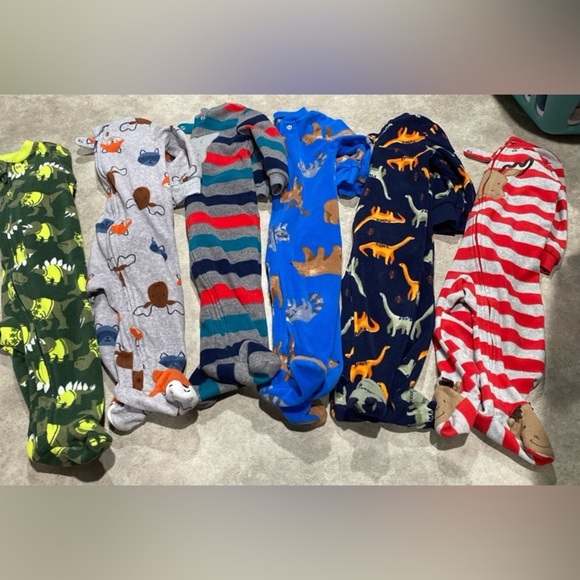 pajamas‎ boys fleece footed sleepers